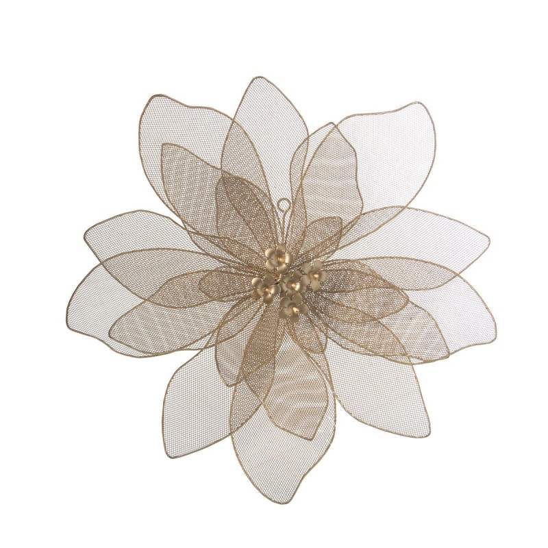 Decorazione da Parete Alexandra House Living Dorato Metallo Fiore 55 x 8 cm