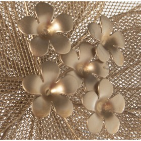Decorazione da Parete Alexandra House Living Dorato Metallo Fiore 55 x 8 cm