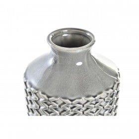 Vaso DKD Home Decor Porcellana Grigio Beige Orientale (2 Unità) (16 x 16 x 40 cm)