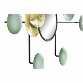 Decorazione da Parete DKD Home Decor Specchio Fogli Dorato Metallo Menta Orientale (45 x 3 x 30 cm)