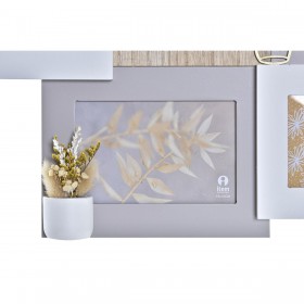 Cornice Portafoto DKD Home Decor Love Home Legno Fiore Naturale (46 x 3 x 39 cm) (2 Unità)