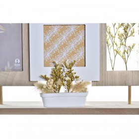 Cornice Portafoto DKD Home Decor Legno Fiore Naturale (42 x 7 x 29 cm) (2 Unità)