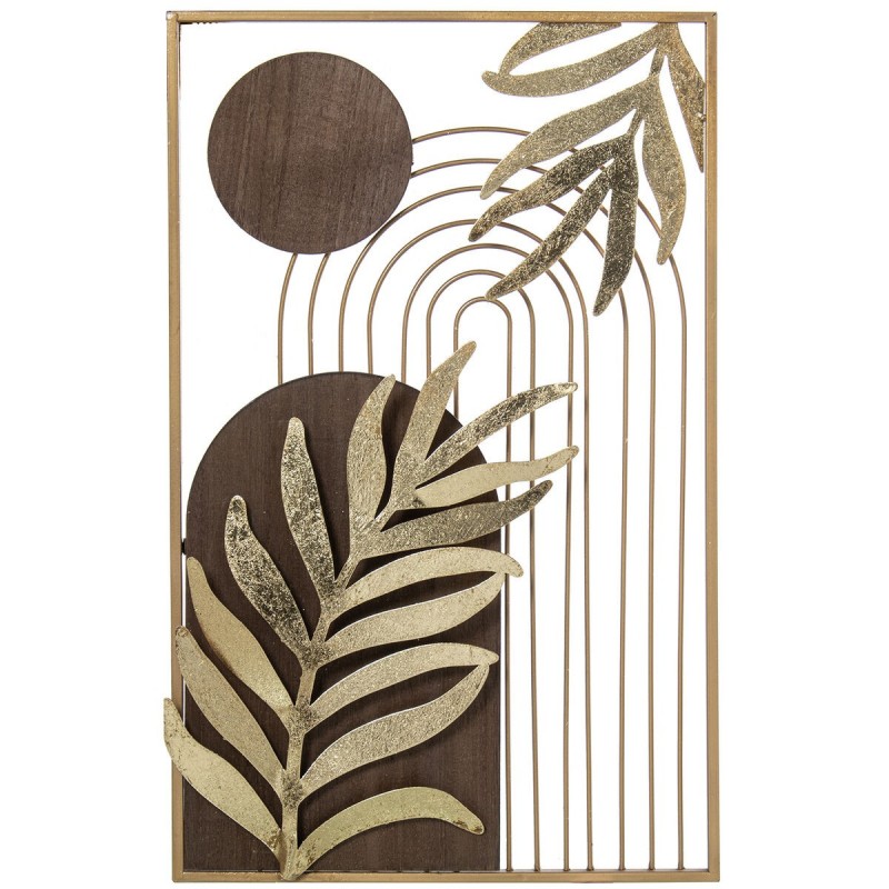 Decorazione da Parete Alexandra House Living Dorato Metallo 35 x 56 x 2,5 cm
