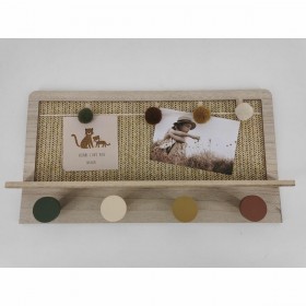 Appendiabiti DKD Home Decor Naturale Multicolore Fibra Legno MDF (45 x 6 x 24 cm)