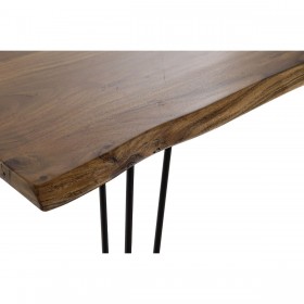 Tavolo da Pranzo DKD Home Decor 180 x 87 x 76 cm Nero Metallo Marrone Legno di acacia