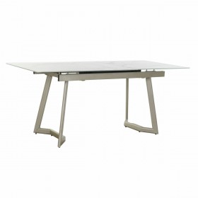 Tavolo da Pranzo DKD Home Decor Cristallo Dorato Metallo Bianco (140 x 80 x 76 cm)