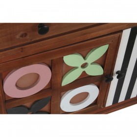 Cassettiera DKD Home Decor Marrone Multicolore Legno Legno MDF Moderno 90 x 40 x 104 cm