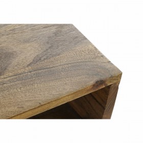 Scrivania DKD Home Decor 115 x 55 x 76 cm Naturale Nero Metallo