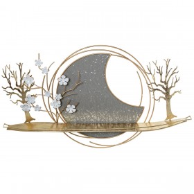 Decorazione da Parete Alexandra House Living Dorato Metallo Albero 93 x 52 x 11 cm