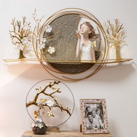 Decorazione da Parete Alexandra House Living Dorato Metallo Albero 93 x 52 x 11 cm