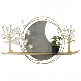 Decorazione da Parete Alexandra House Living Dorato Metallo Albero 93 x 52 x 11 cm