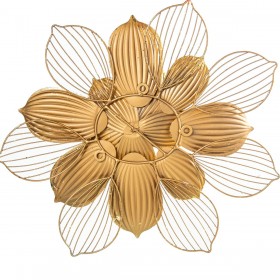 Decorazione da Parete Alexandra House Living Dorato Metallo Fiore 49,5 x 45 x 4 cm