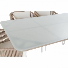 Tavolo con sedie DKD Home Decor Beige 78 cm 163 x 95 x 6 cm