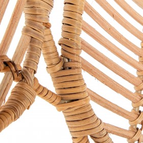 Decorazione da Parete Alexandra House Living Rattan Fibra naturale Fiore 33 x 65 cm