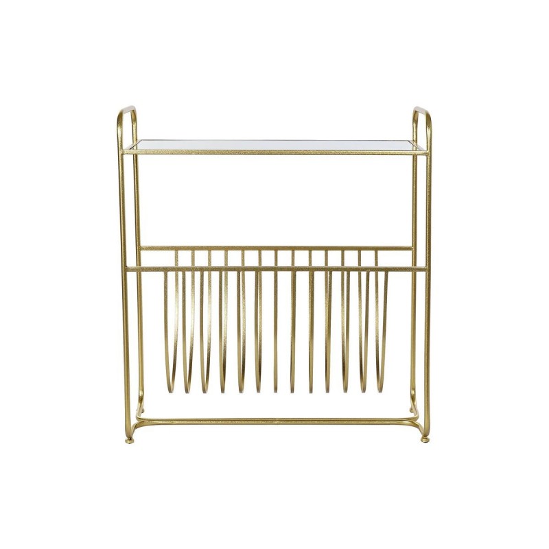 Portariviste DKD Home Decor Specchio Dorato Metallo (76 x 35 x 83 cm)