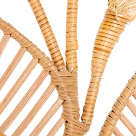 Decorazione da Parete Alexandra House Living Rattan Fibra naturale Fiore 33 x 65 cm