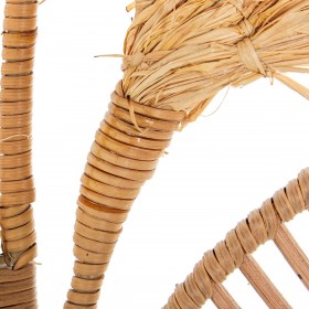 Decorazione da Parete Alexandra House Living Rattan Fibra naturale Fiore 33 x 65 cm