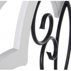 Decorazione da Parete Alexandra House Living Bianco Legno Metallo Ferro 60 x 3 x 60 cm