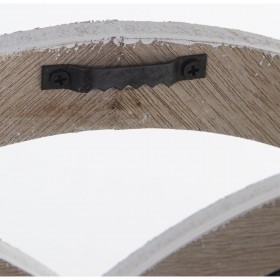 Decorazione da Parete Alexandra House Living Bianco Legno Metallo Ferro 60 x 3 x 60 cm