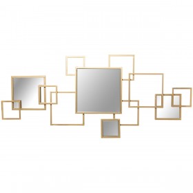 Specchio da parete Alexandra House Living Dorato Metallo 7 x 113 x 53 cm