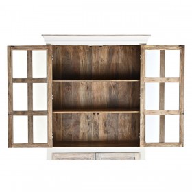 Stand Espositore DKD Home Decor 110 x 45 x 200 cm Cristallo Alluminio Legno di mango