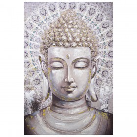 Quadro Alexandra House Living Legno Buddha 80 x 3 x 120 cm