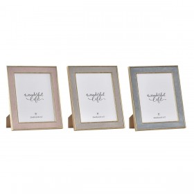 Cornice Portafoto DKD Home Decor Cristallo Legno MDF (26 x 2 x 31 cm) (3 Unità)