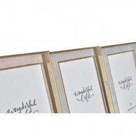 Cornice Portafoto DKD Home Decor Cristallo Legno MDF (26 x 2 x 31 cm) (3 Unità)