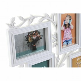 Cornice Portafoto DKD Home Decor Cristallo Bianco PP Città (52,5 x 2 x 35 cm) (2 Unità)