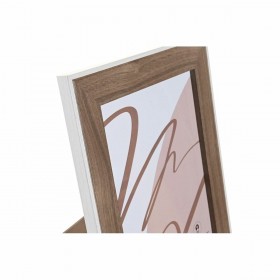 Cornice Portafoto DKD Home Decor Cristallo Bianco Legno MDF (27,5 x 1,5 x 32,5 cm)