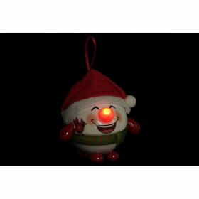 Palla di Natale DKD Home Decor Rosso Bianco PVC Pupazzo di Neve (3 Unità)