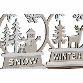 Decorazione Natalizia DKD Home Decor Legno Renna (12 x 4 x 15 cm) (2 Unità)