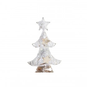 Albero di Natale DKD Home Decor Dorato Bianco Rattan (32 x 10 x 56 cm) (2 Unità)