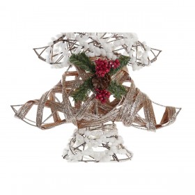 Albero di Natale DKD Home Decor Dorato Bianco Rattan (32 x 10 x 56 cm) (2 Unità)