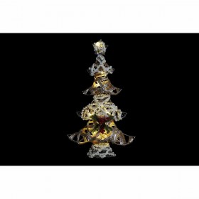 Albero di Natale DKD Home Decor Dorato Bianco Rattan (32 x 10 x 56 cm) (2 Unità)