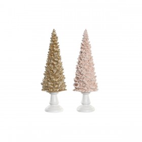 Decorazione Natalizia DKD Home Decor Albero Resina (10,5 x 10,5 x 32 cm) (2 Unità)