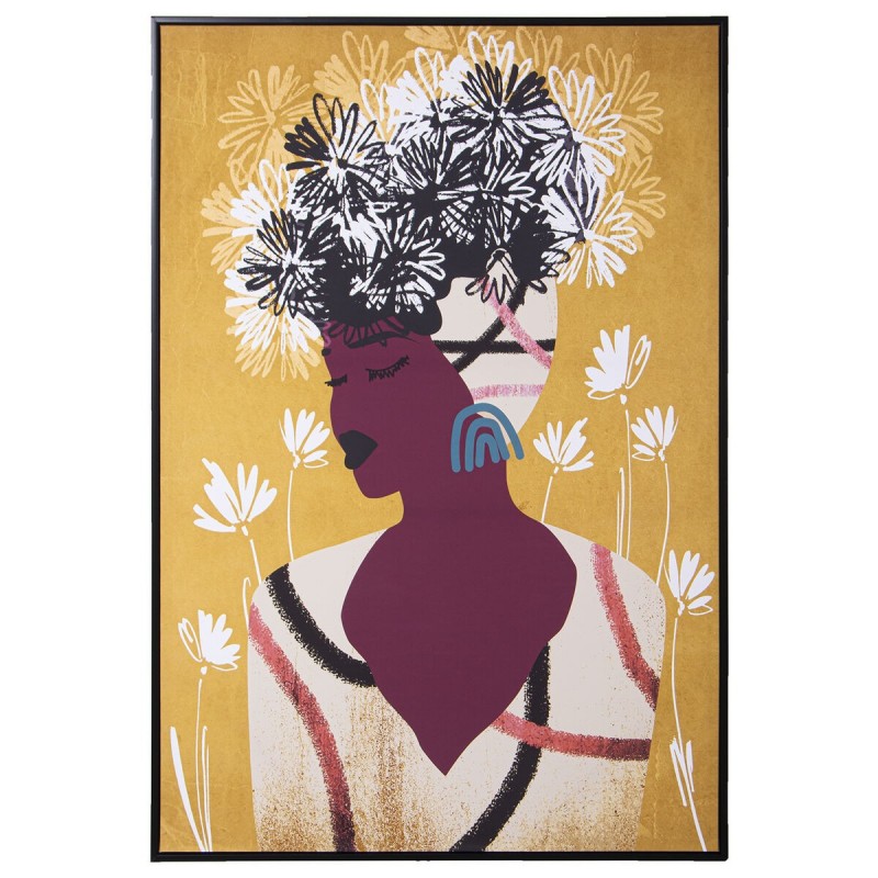 Quadro Alexandra House Living Legno Fiori 80 x 4 x 120 cm