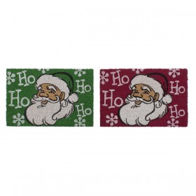 Zerbino DKD Home Decor Natale PVC Babbo Natale Fibra di cocco (60 x 40 x 1,5 cm) (2 Unità)