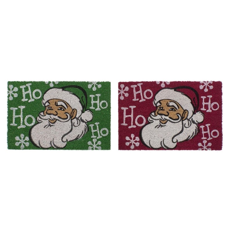Zerbino DKD Home Decor Natale PVC Babbo Natale Fibra di cocco (60 x 40 x 1,5 cm) (2 Unità)