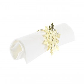 Portatovagliolo DKD Home Decor Set Metallo Fiocchi di neve (5 x 5 x 17 cm) (2 Unità)