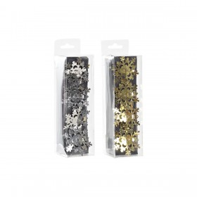 Portatovagliolo DKD Home Decor Set Metallo Fiocchi di neve (5 x 5 x 17 cm) (2 Unità)