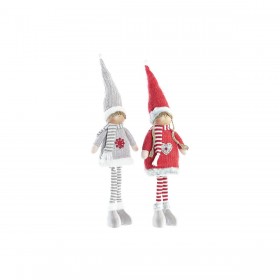 Statua Decorativa DKD Home Decor Natale Bambola Poliestere (17 x 9 x 79 cm) (2 Unità)
