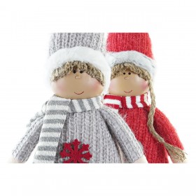 Statua Decorativa DKD Home Decor Natale Bambola Poliestere (17 x 9 x 79 cm) (2 Unità)