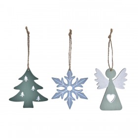 Set di Addobbi di Natale DKD Home Decor Legno MDF (21 x 8 x 1,5 cm)