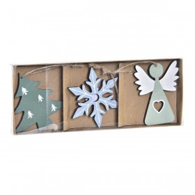 Set di Addobbi di Natale DKD Home Decor Legno MDF (21 x 8 x 1,5 cm)
