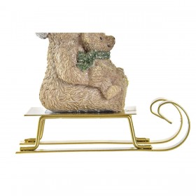Decorazione Natalizia DKD Home Decor Resina Orso (10 x 4 x 9,5 cm) (2 Unità)
