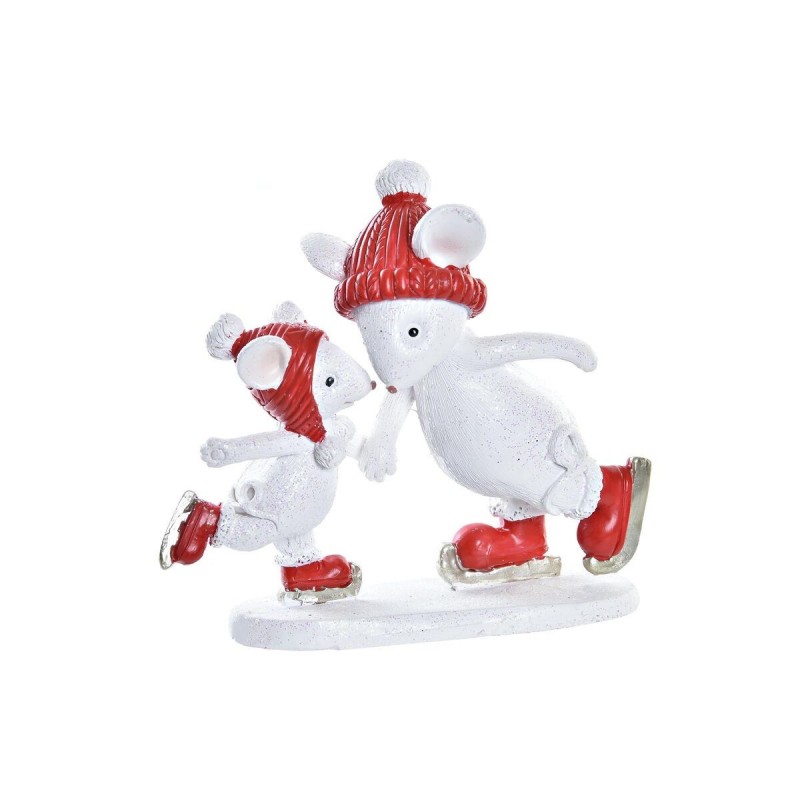 Decorazione Natalizia DKD Home Decor Mouse Resina (9,5 x 3,5 x 9 cm)