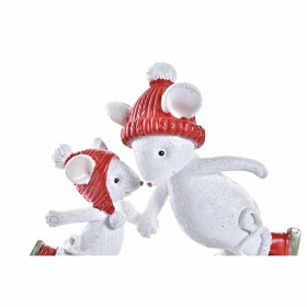 Decorazione Natalizia DKD Home Decor Mouse Resina (9,5 x 3,5 x 9 cm)