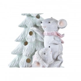 Decorazione Natalizia DKD Home Decor Mouse Resina (13 x 8,5 x 16 cm) (2 Unità)