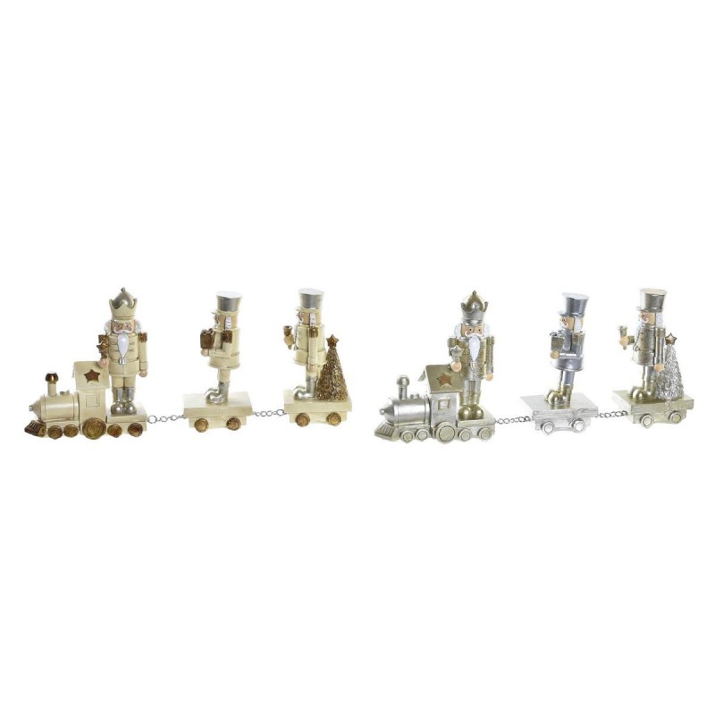 Decorazione Natalizia DKD Home Decor Resina Treno (28 x 5 x 12 cm) (2 Unità)